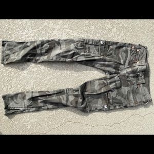True Religion Camo Jeans w/ Zipper Detail